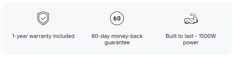 Gourmax Pro-Money back Guarantee