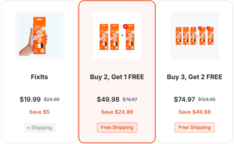 FixIts Repair Stick Pricing